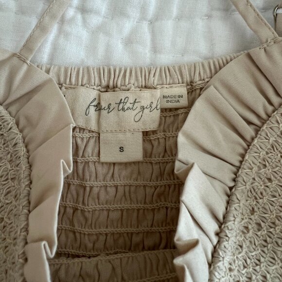 New Anthropologie Forever That Girl Zubair Smocked Peplum Tank - Picture 3 of 5